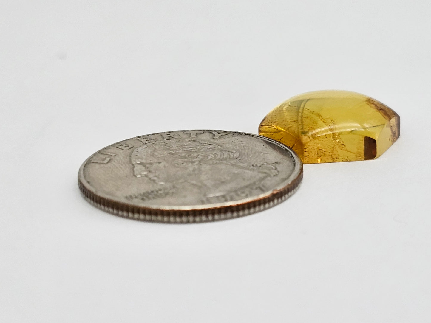 Amber Hexagon Cabochon