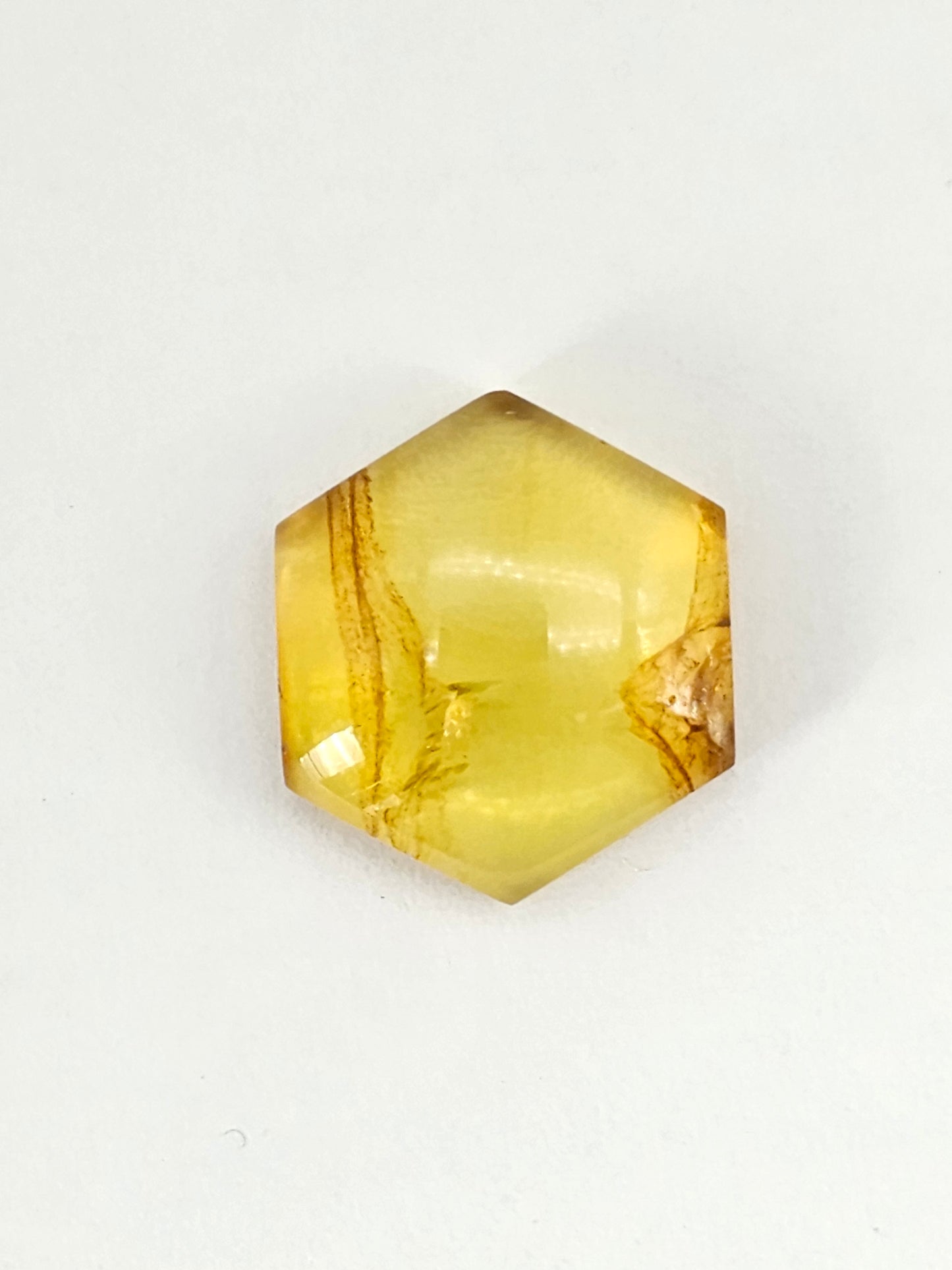 Amber Hexagon Cabochon