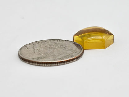 Amber Hexagon Cabochon