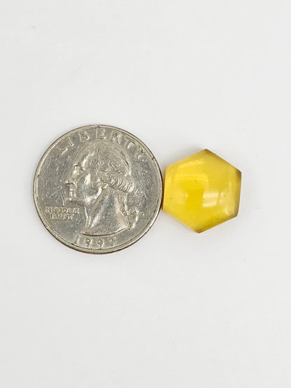 Amber Hexagon Cabochon