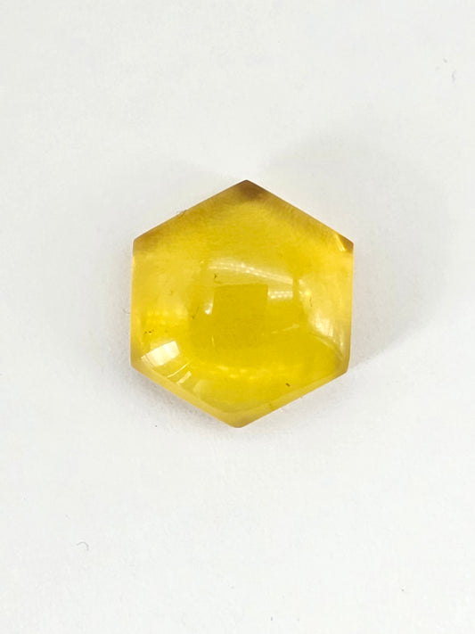Amber Hexagon Cabochon