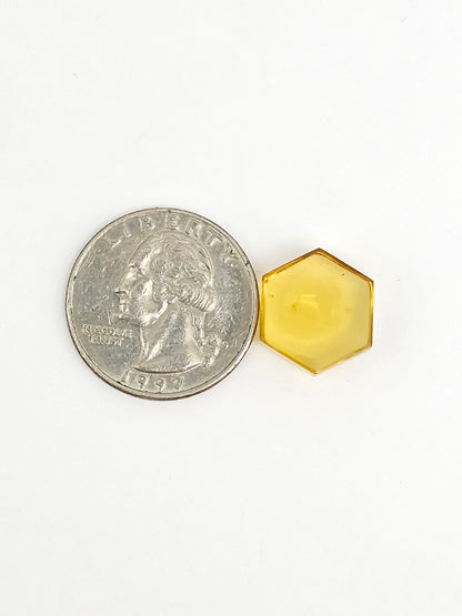 Amber Hexagon Cabochon