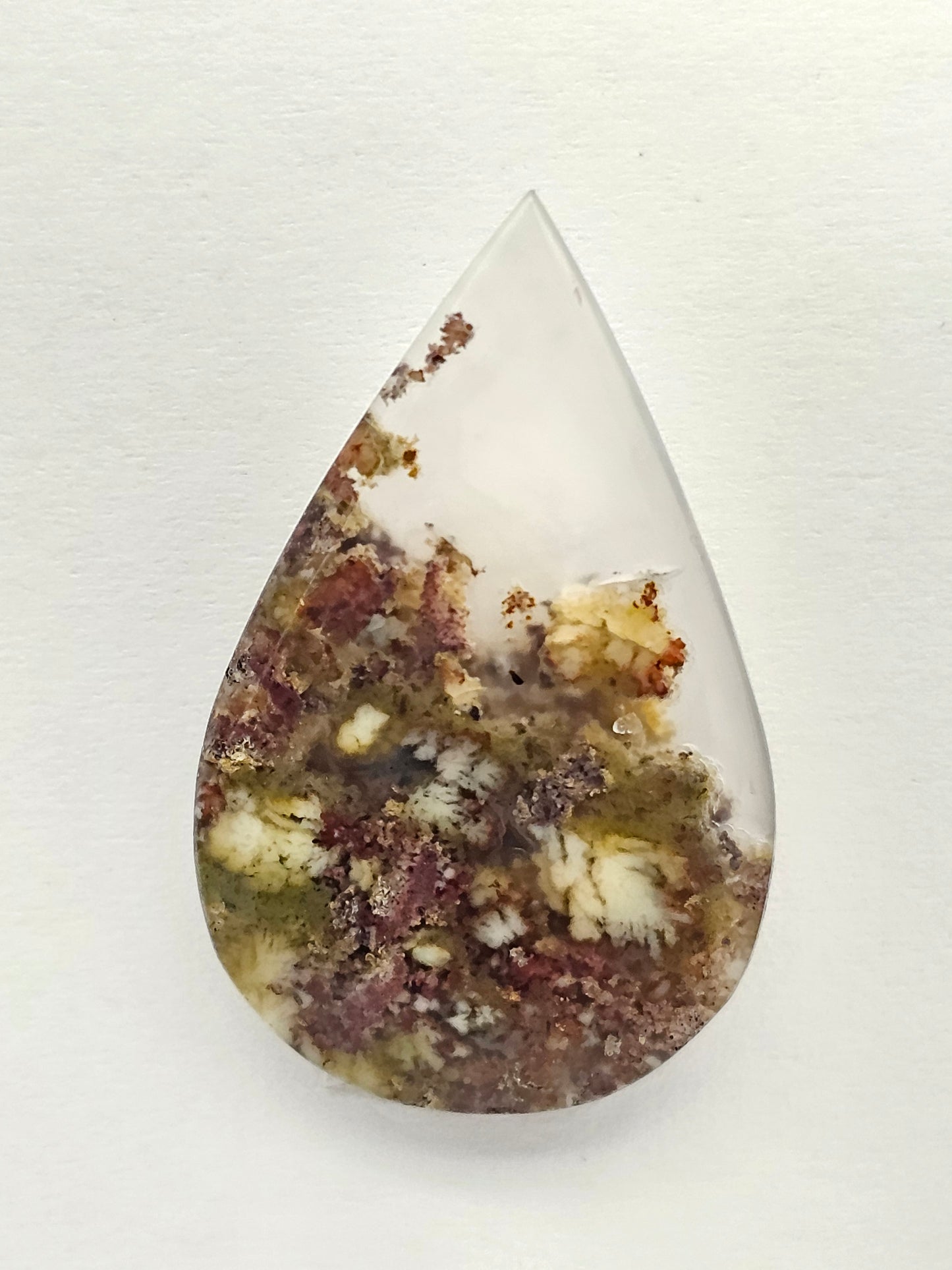 Moss agate cabochon