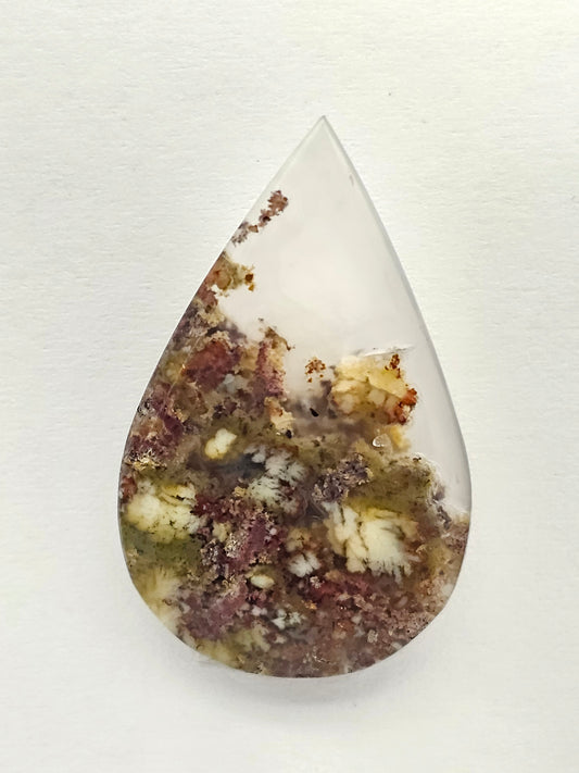 Moss agate cabochon