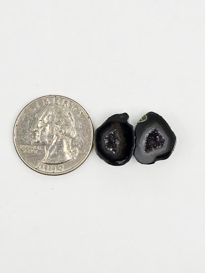 Tabasco Geode Cabochon Pair | Natural Mexican Geode