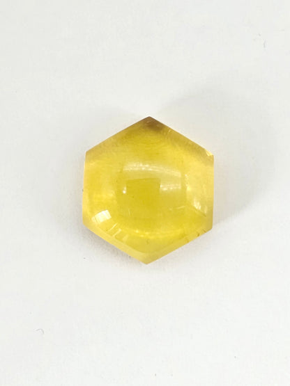 Amber Hexagon Cabochon