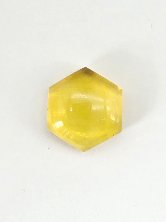 Amber Hexagon Cabochon