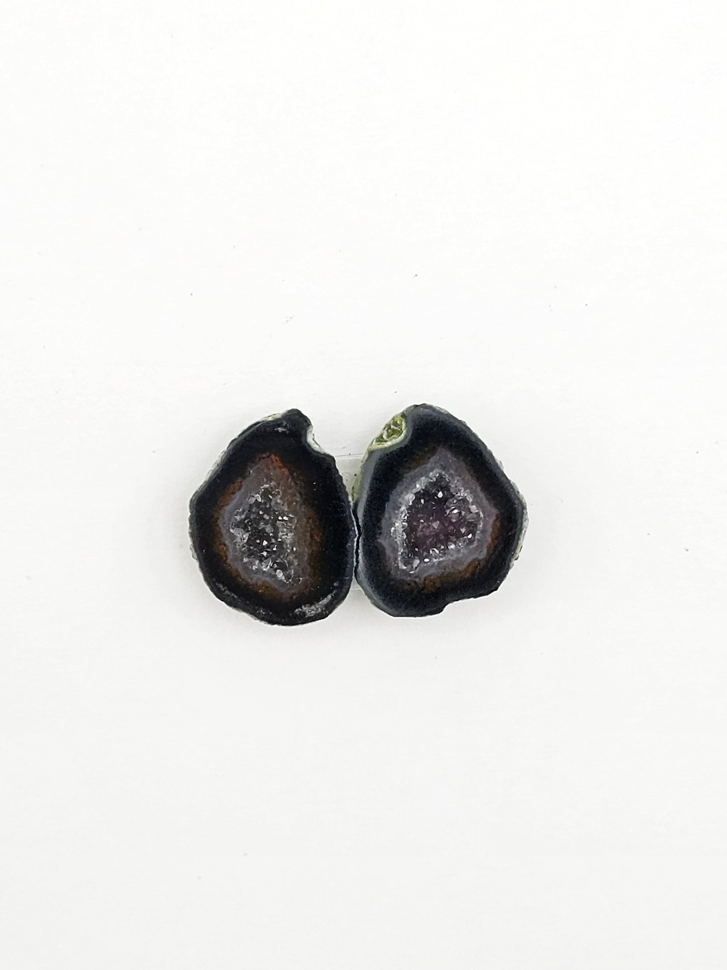 Tabasco Geode Cabochon Pair | Natural Mexican Geode