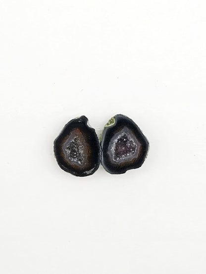 Tabasco Geode Cabochon Pair | Natural Mexican Geode