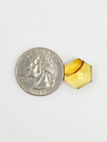Amber Hexagon Cabochon