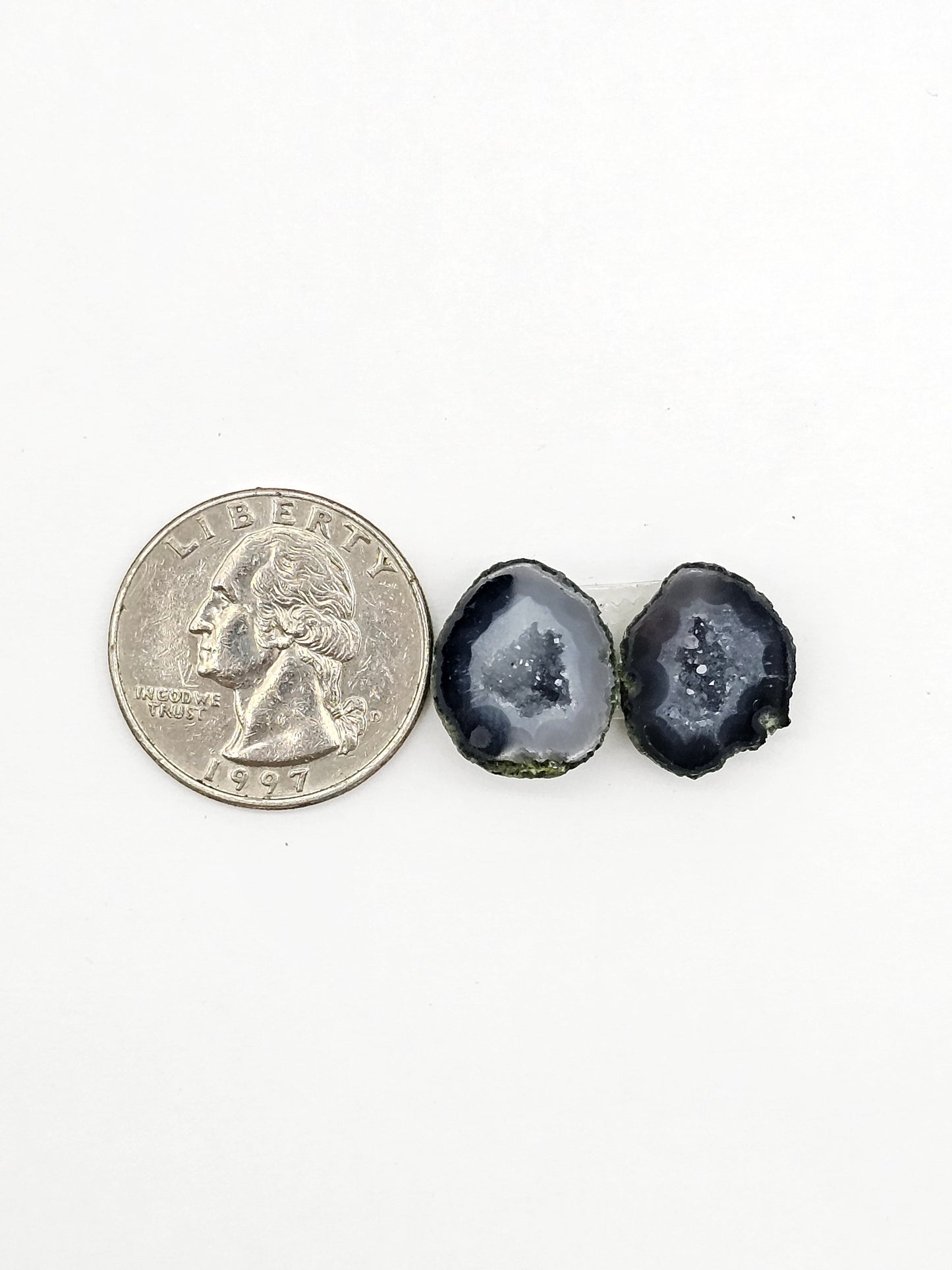 Tabasco Geode Cabochon Pair | Natural Mexican Geode