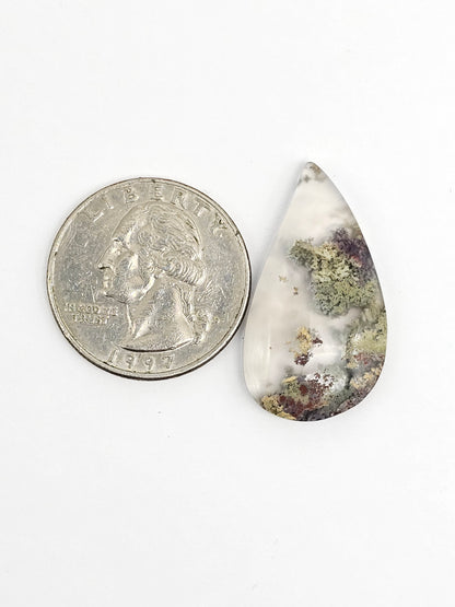Moss agate cabochon