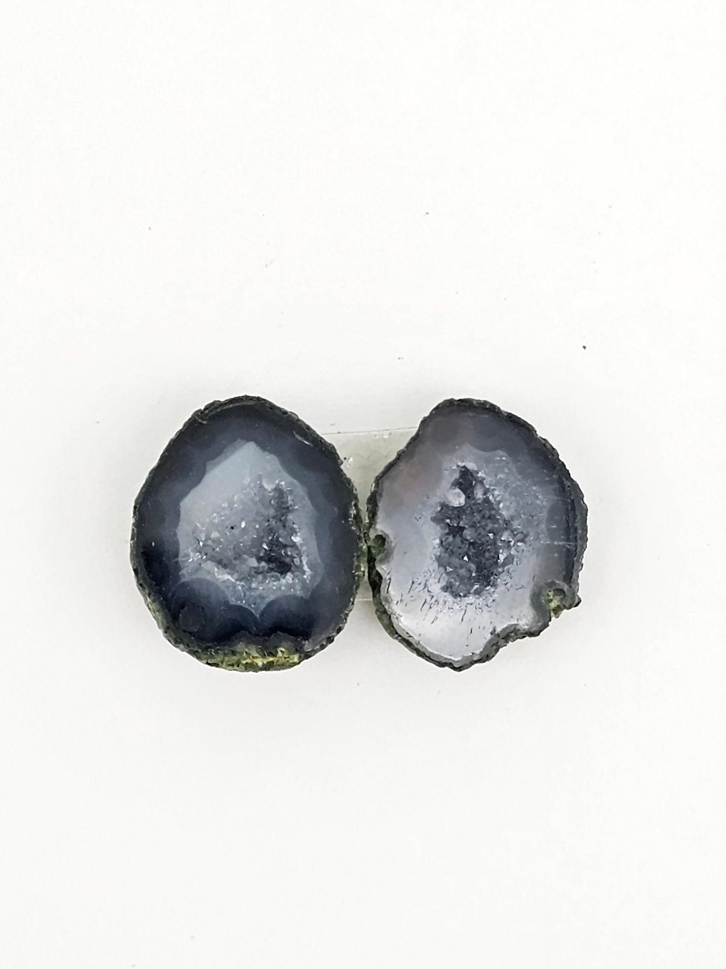 Tabasco Geode Cabochon Pair | Natural Mexican Geode