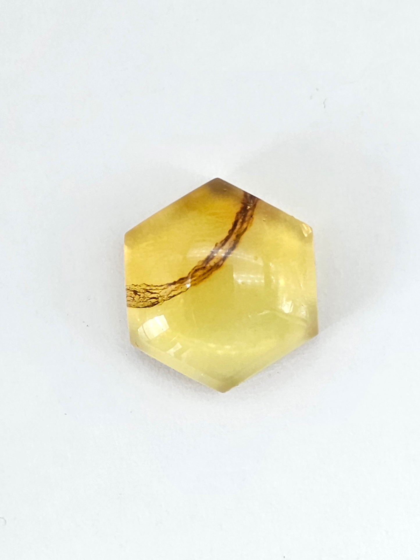 Amber Hexagon Cabochon