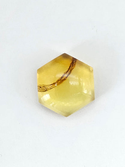 Amber Hexagon Cabochon