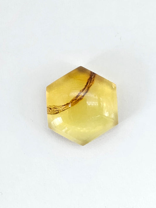 Amber Hexagon Cabochon