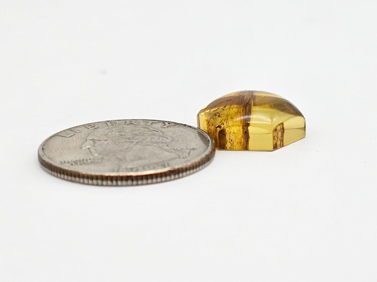 Amber Hexagon Cabochon