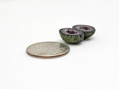 Tabasco Geode Cabochon Pair | Natural Mexican Geode