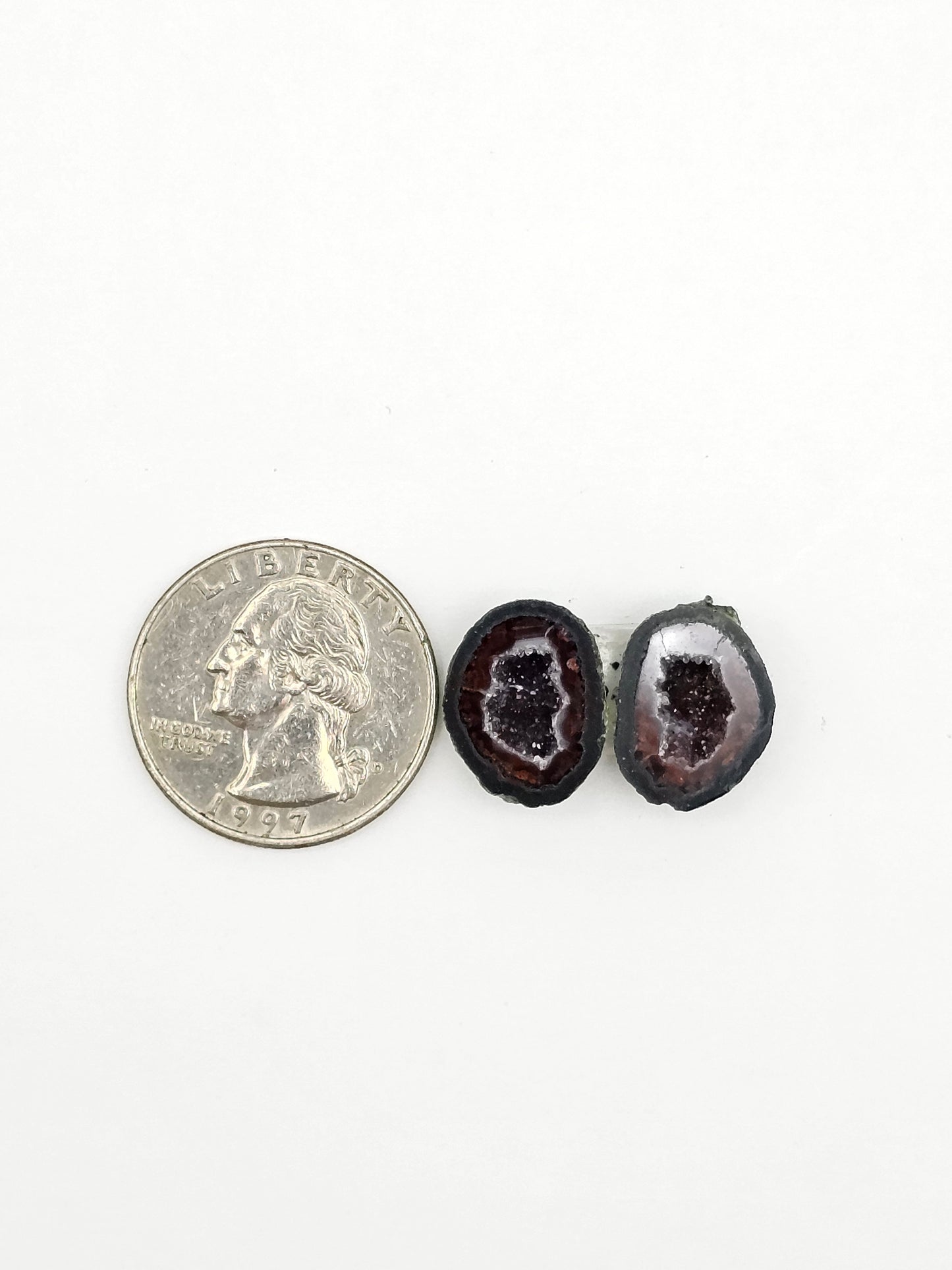 Tabasco Geode Cabochon Pair | Natural Mexican Geode