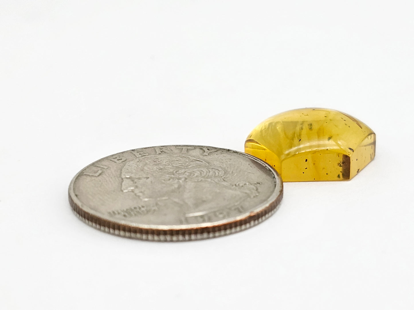 Amber Hexagon Cabochon