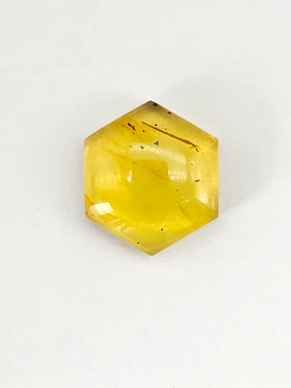 Amber Hexagon Cabochon