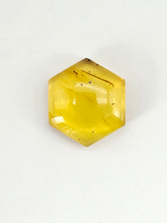 Amber Hexagon Cabochon