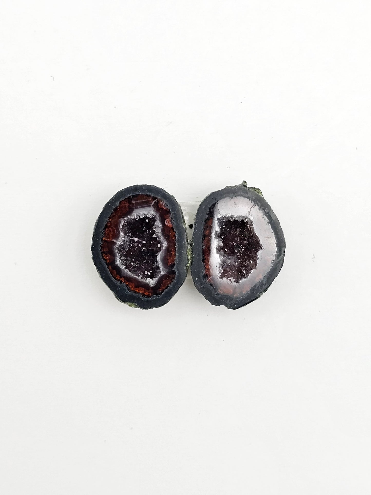 Tabasco Geode Cabochon Pair | Natural Mexican Geode