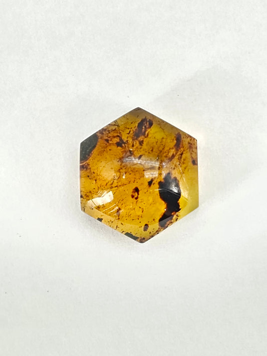 Amber Hexagon Cabochon