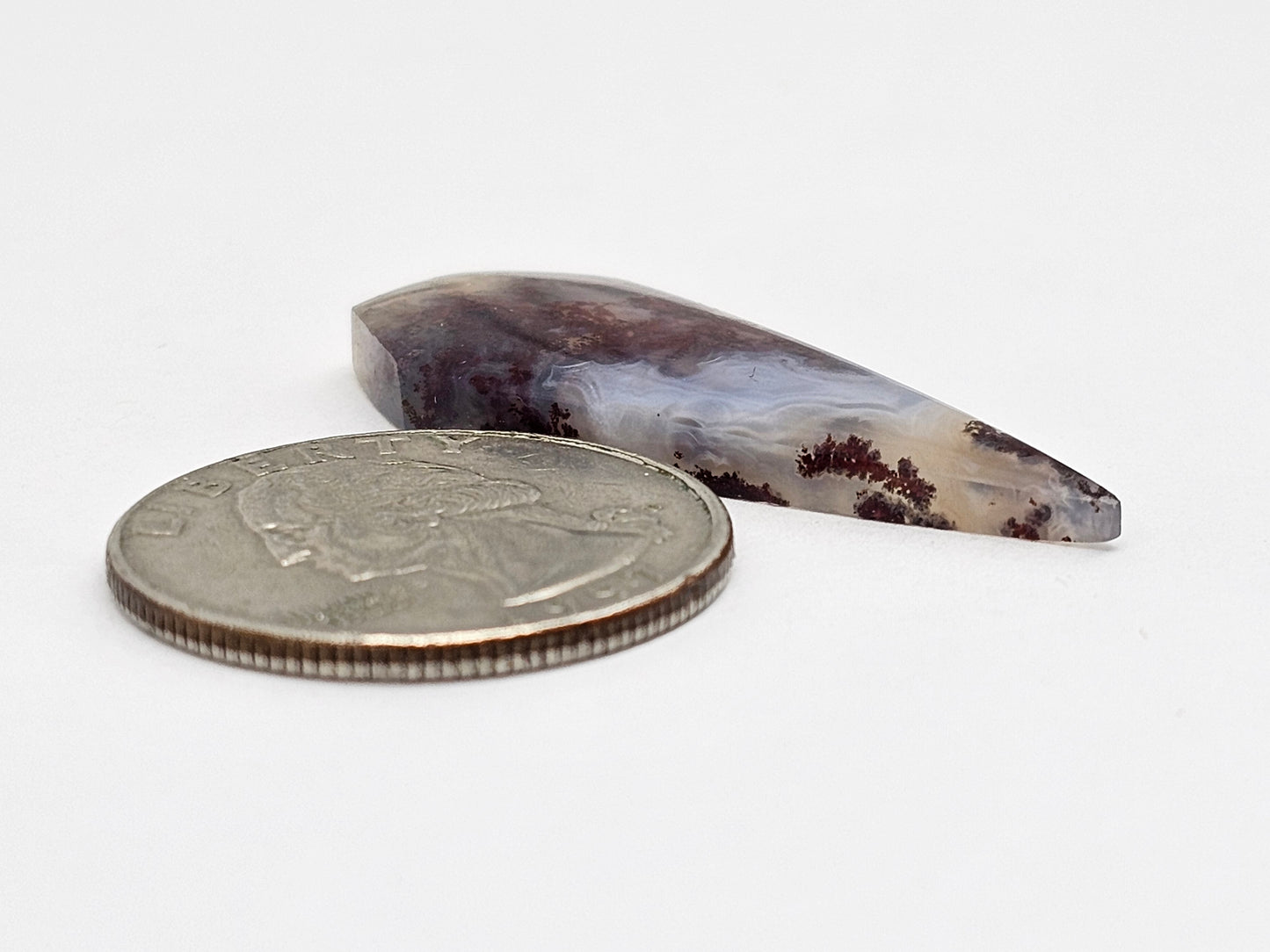 Moss agate cabochon