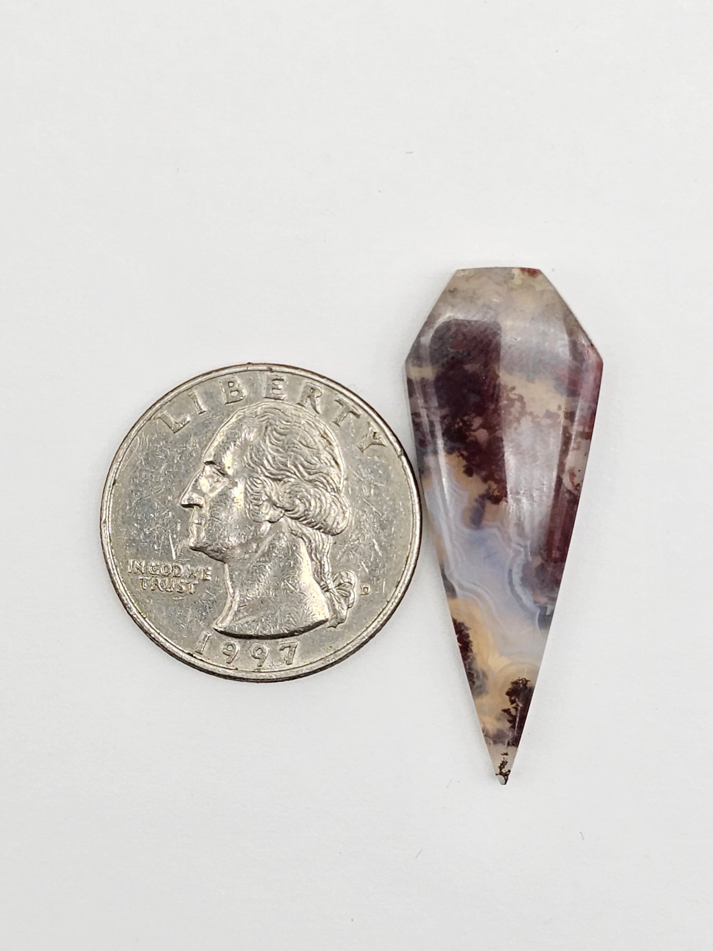 Moss agate cabochon