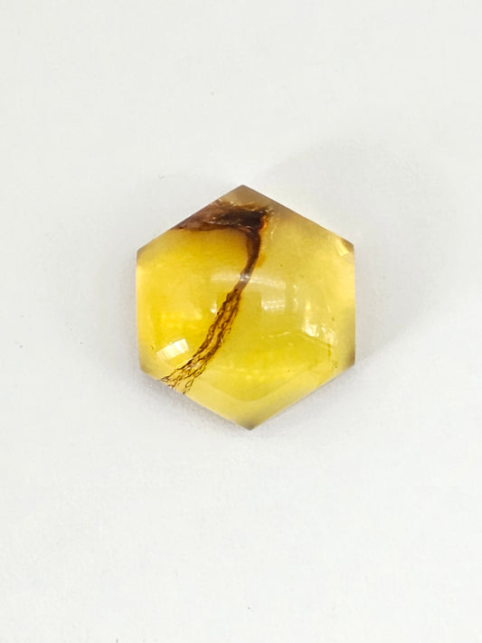 Amber Hexagon Cabochon