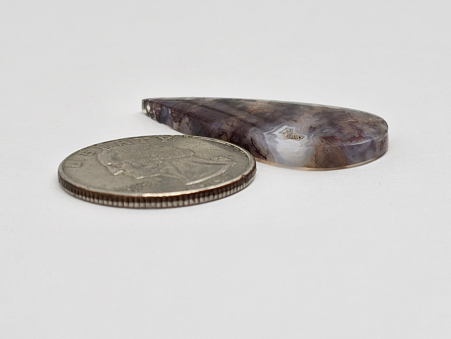 Moss agate cabochon