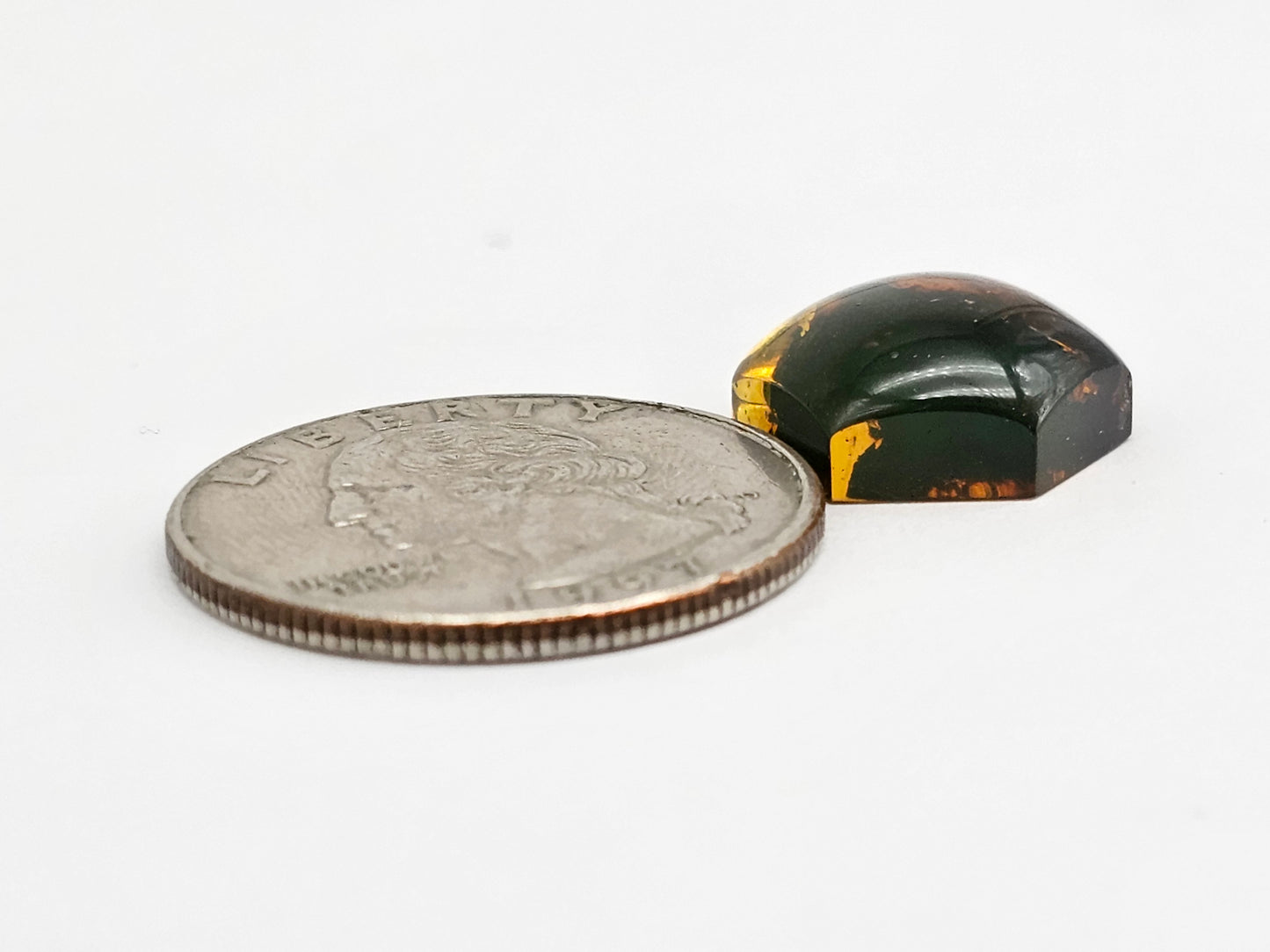 Amber Hexagon Cabochon