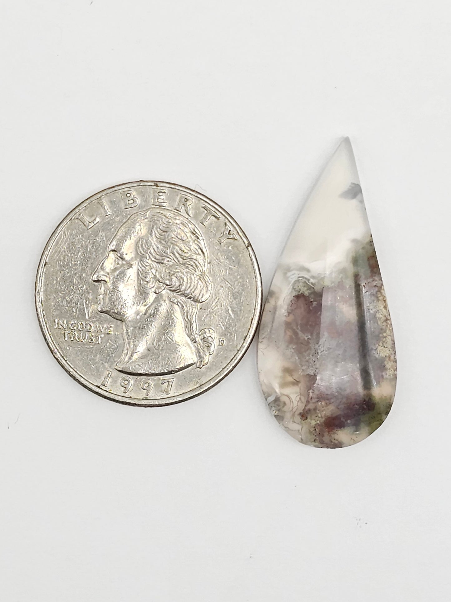 Moss agate cabochon