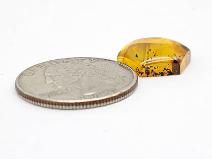 Amber Hexagon Cabochon