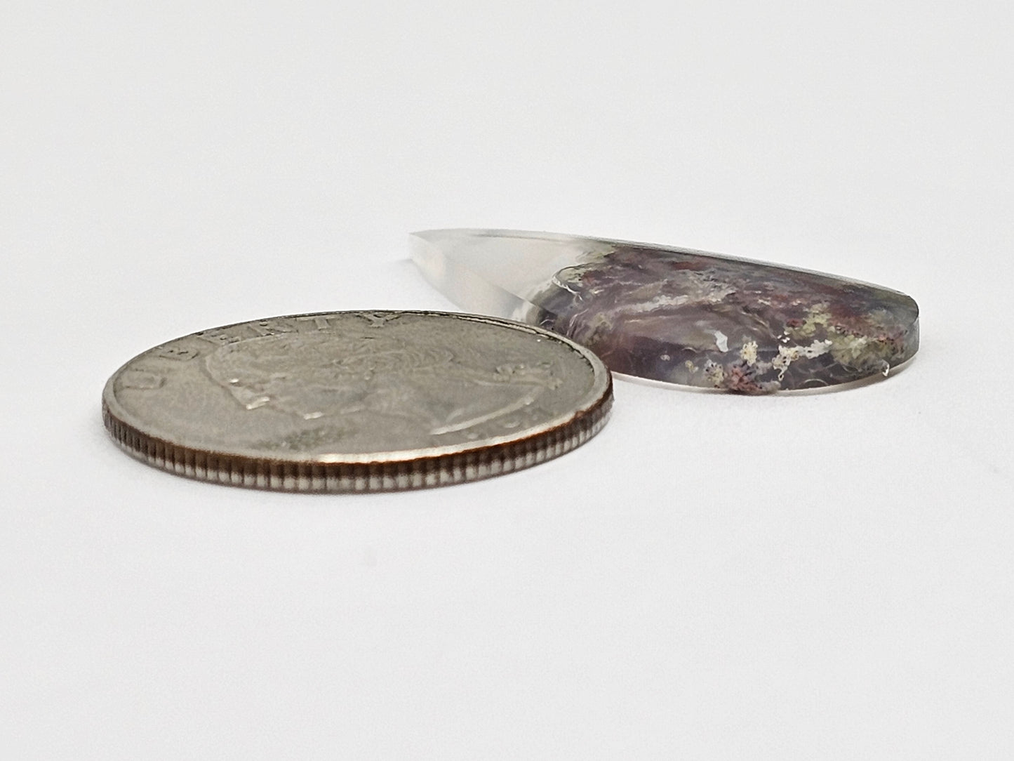Moss agate cabochon