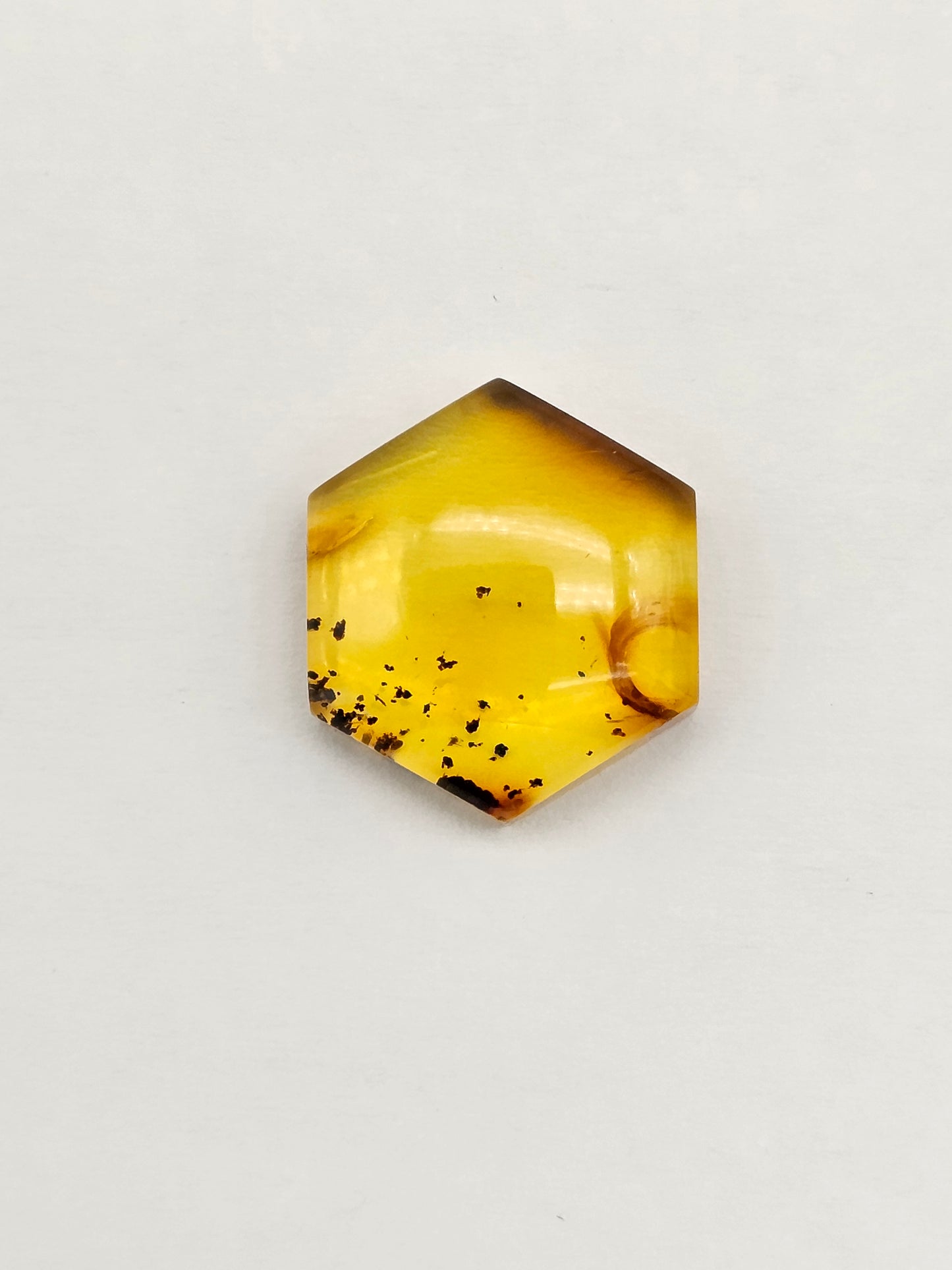 Amber Hexagon Cabochon