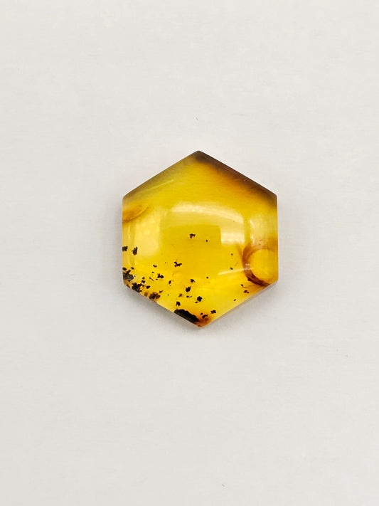 Amber Hexagon Cabochon