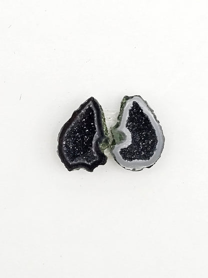 Tabasco Geode Cabochon Pair | Natural Mexican Geode