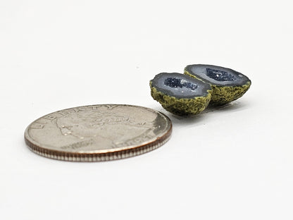 Tabasco Geode Cabochon Pair | Natural Mexican Geode