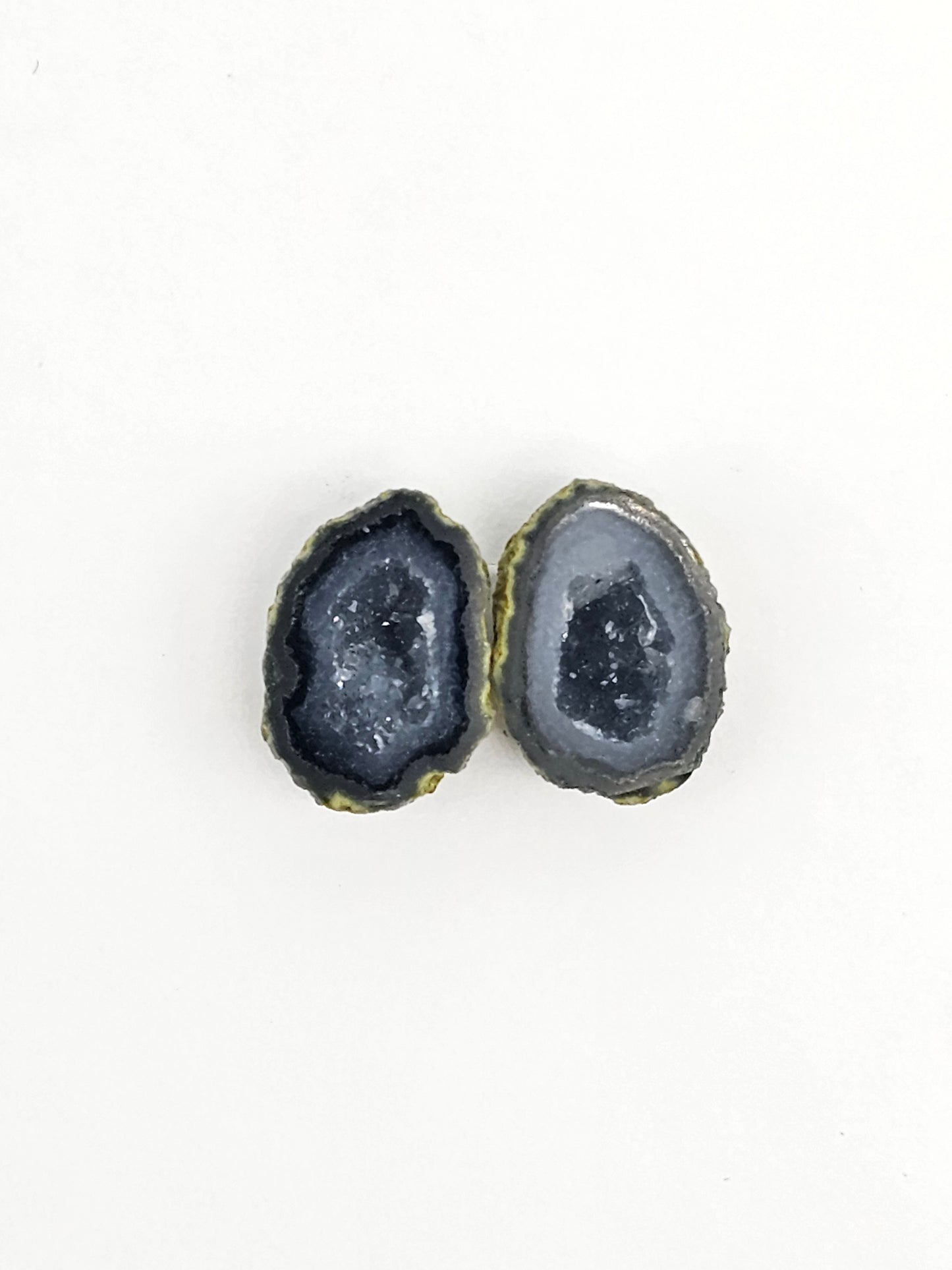 Tabasco Geode Cabochon Pair | Natural Mexican Geode