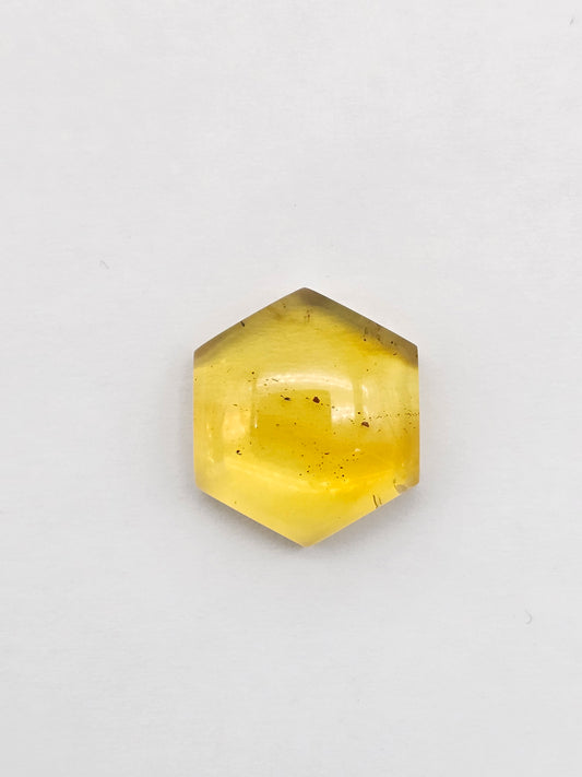 Amber Hexagon Cabochon
