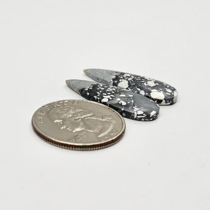 Maligano Jasper cabochon pair