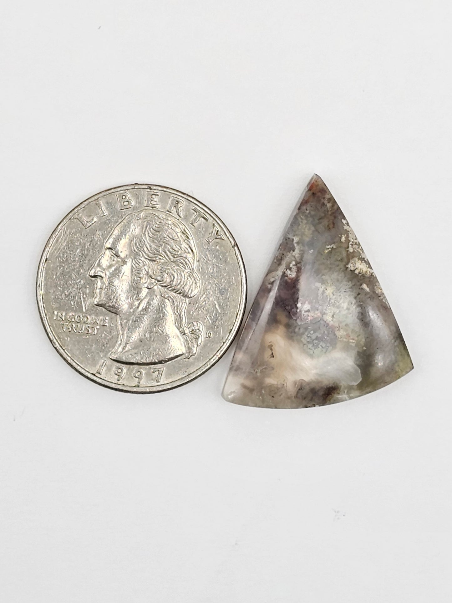 Moss agate cabochon