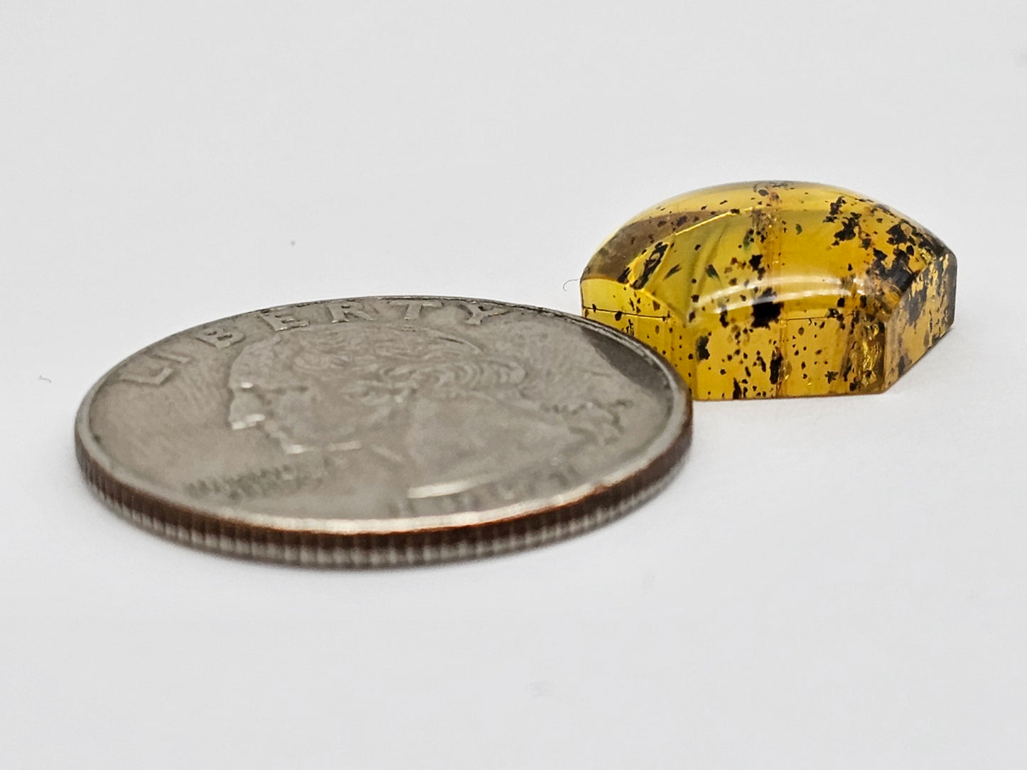 Amber Hexagon Cabochon