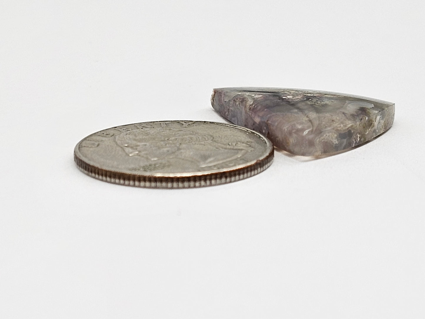 Moss agate cabochon