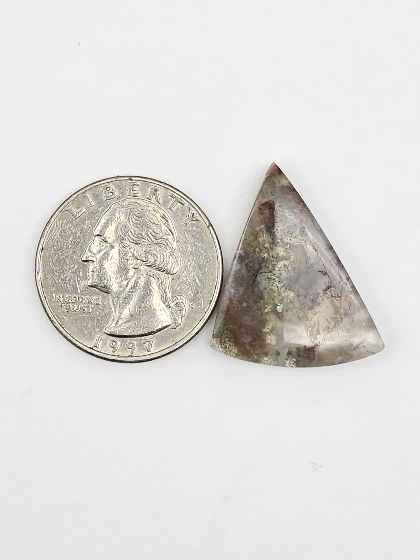 Moss agate cabochon