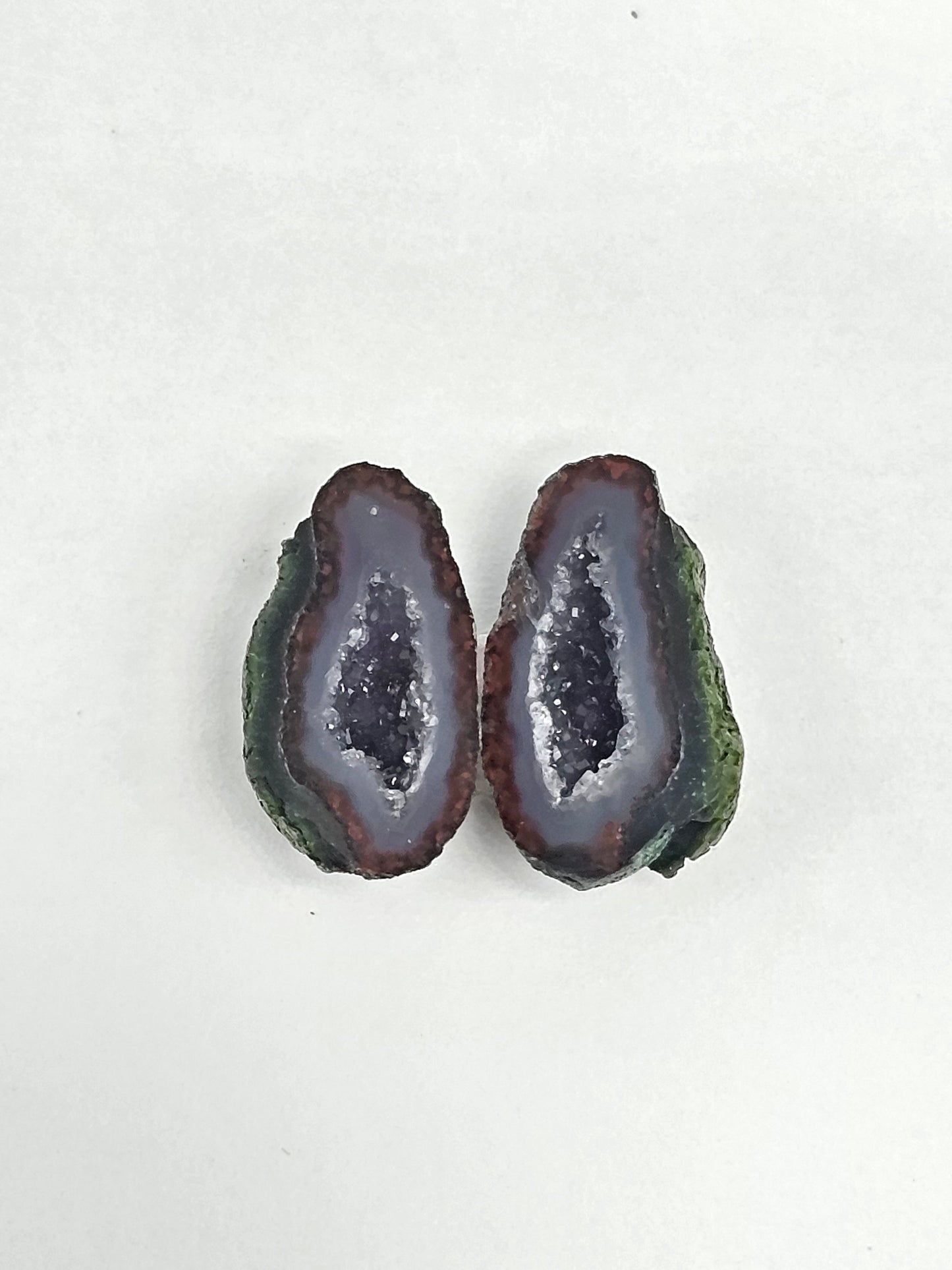 Tabasco Geode Cabochon Pair | Natural Mexican Geode