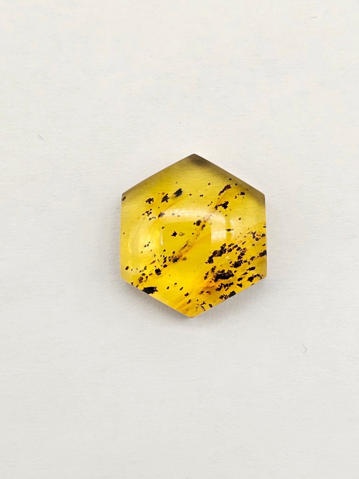 Amber Hexagon Cabochon
