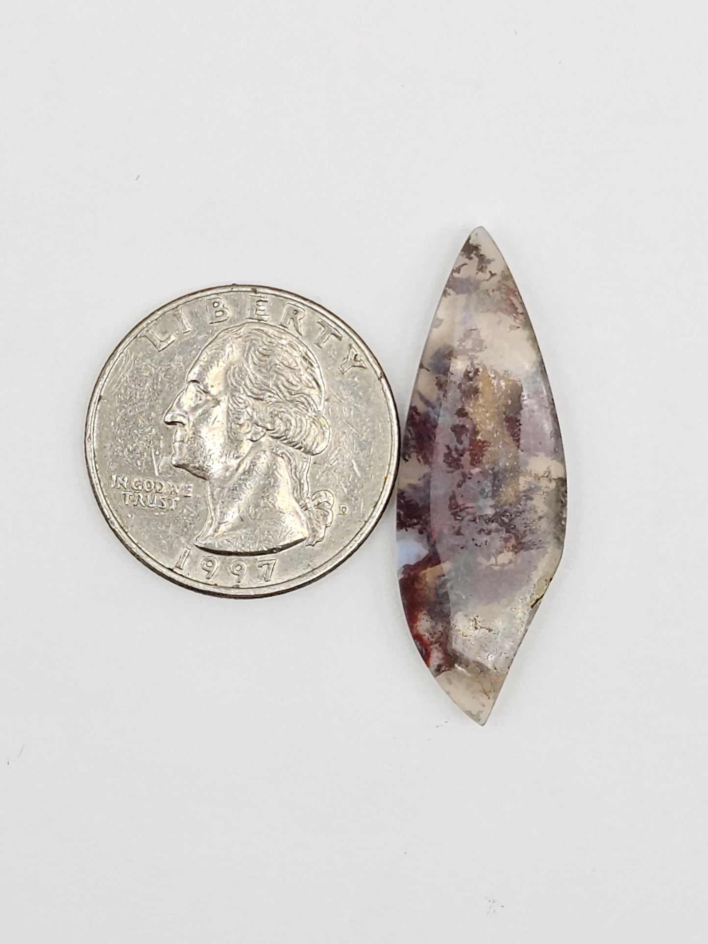 Moss agate cabochon